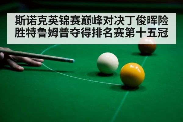 斯诺克英锦赛巅峰对决丁俊晖险胜特鲁姆普夺得排名赛第十五冠
